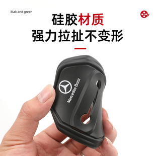 适用于奔驰门锁扣盖C级E级车门减震垫e300A级GLC硅胶保护套内饰品