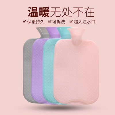 热水袋注水温水袋大号毛绒暖手袋防爆加厚无味肩颈热水袋暖肚子女