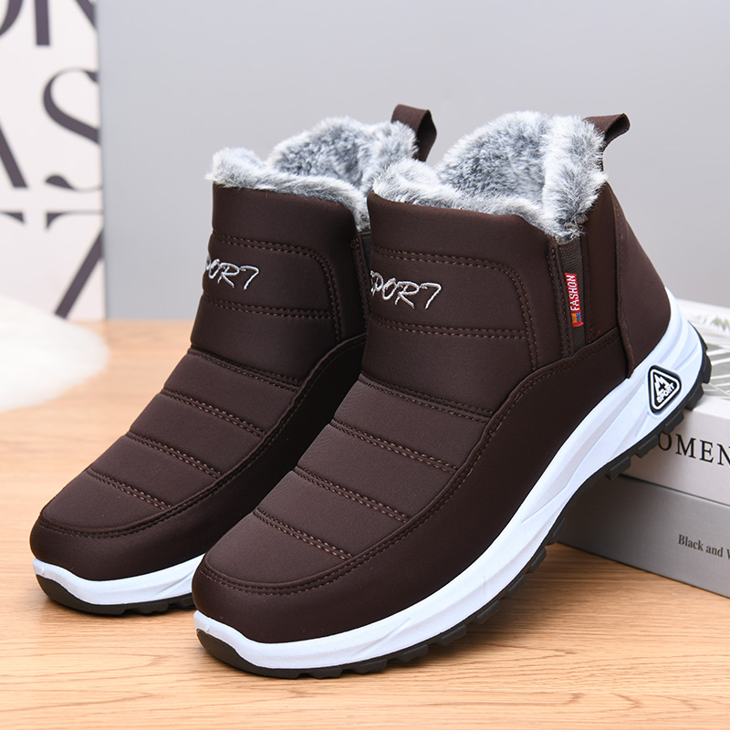 冬季老北京棉鞋男高帮加绒保暖爸爸鞋棉靴加厚防滑雪地靴短筒防寒