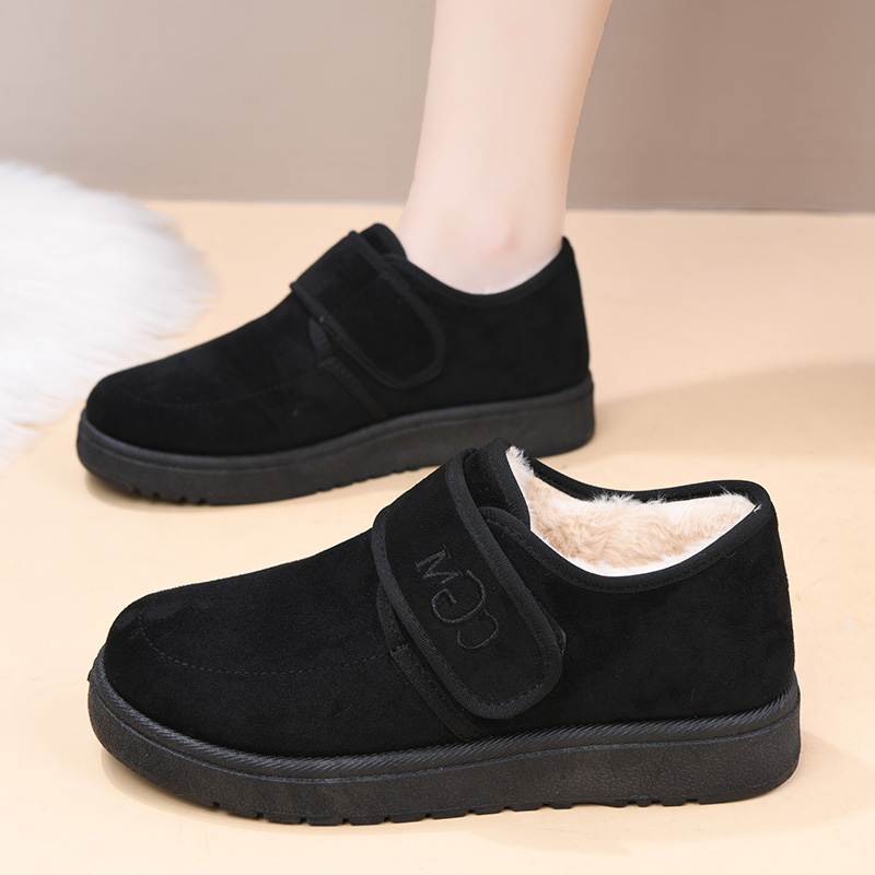 冬季老北京棉鞋女加绒保暖防寒妈妈鞋加厚防滑雪地靴软底女士短靴