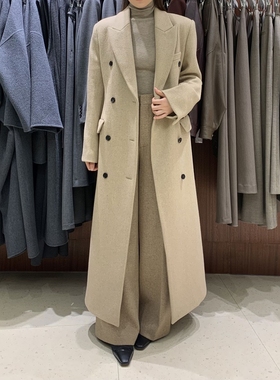 IRENE长款风衣外套女韩国东大门秋冬新款双排扣收腰显瘦气质西装1