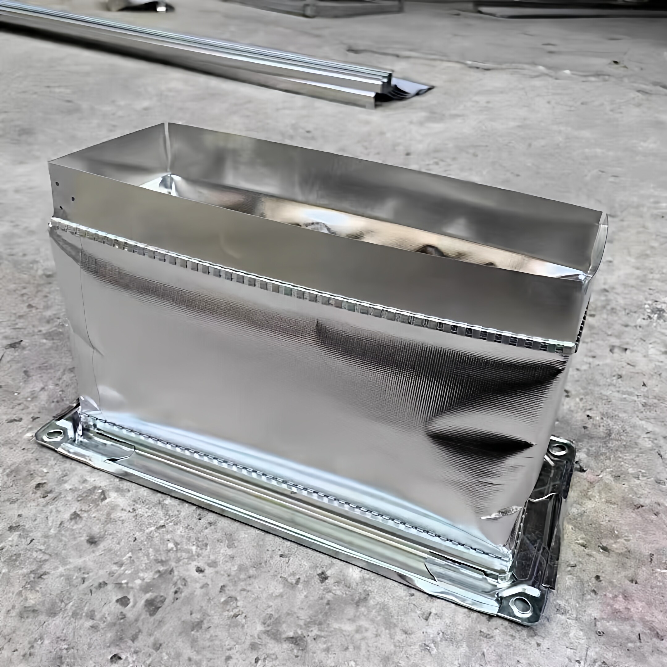 共板法兰 中央空调铝箔布软连接头风机盘管出风 方形保温通风管道