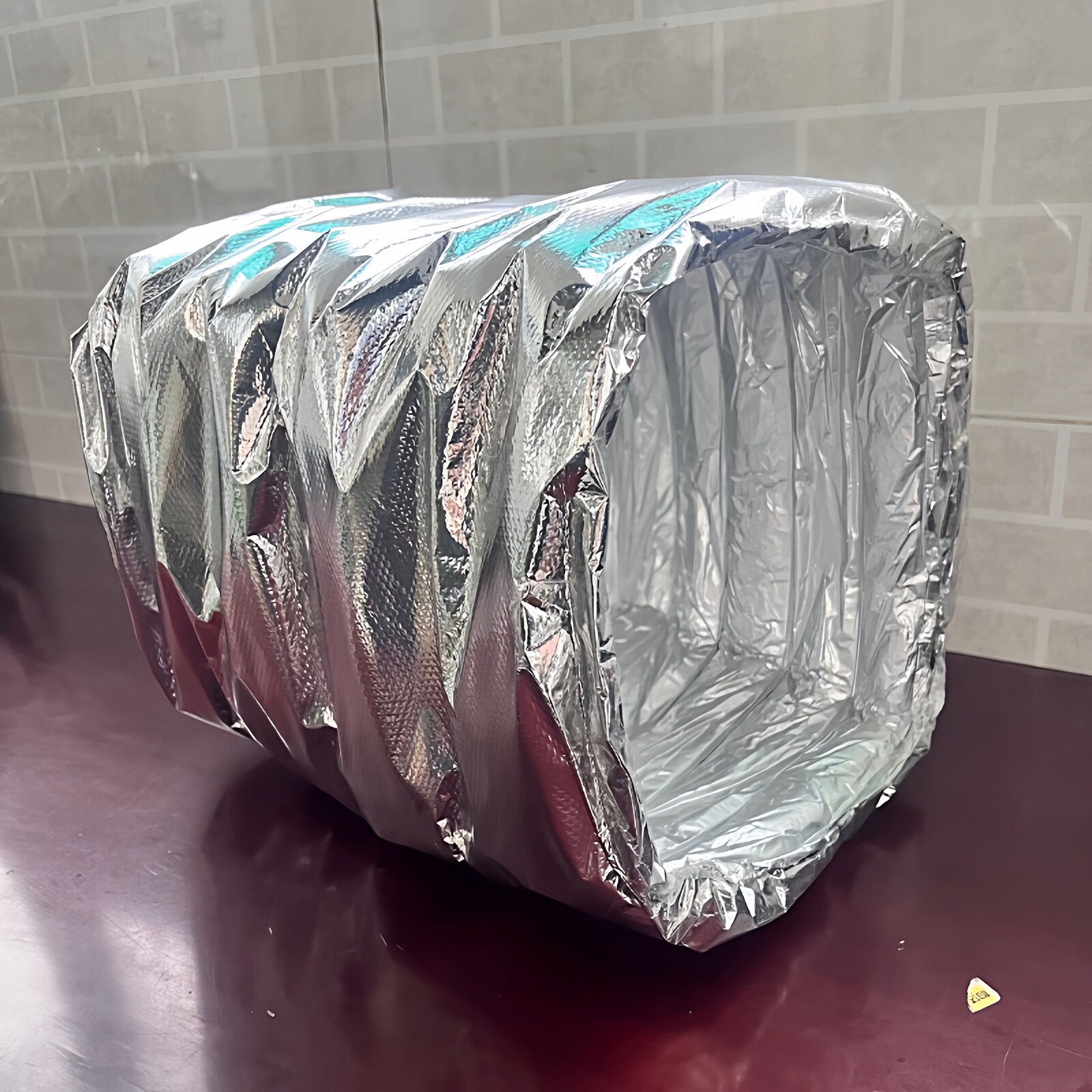 方形中央空调铝箔软连接玻纤布风机盘管伸缩保温软管通风管道橡塑