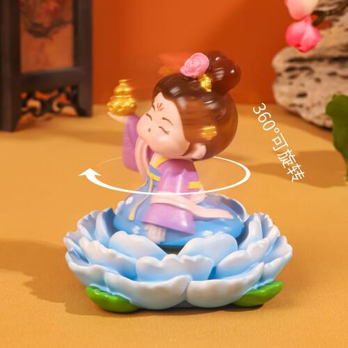 唐仕女桌面摆件可旋转西