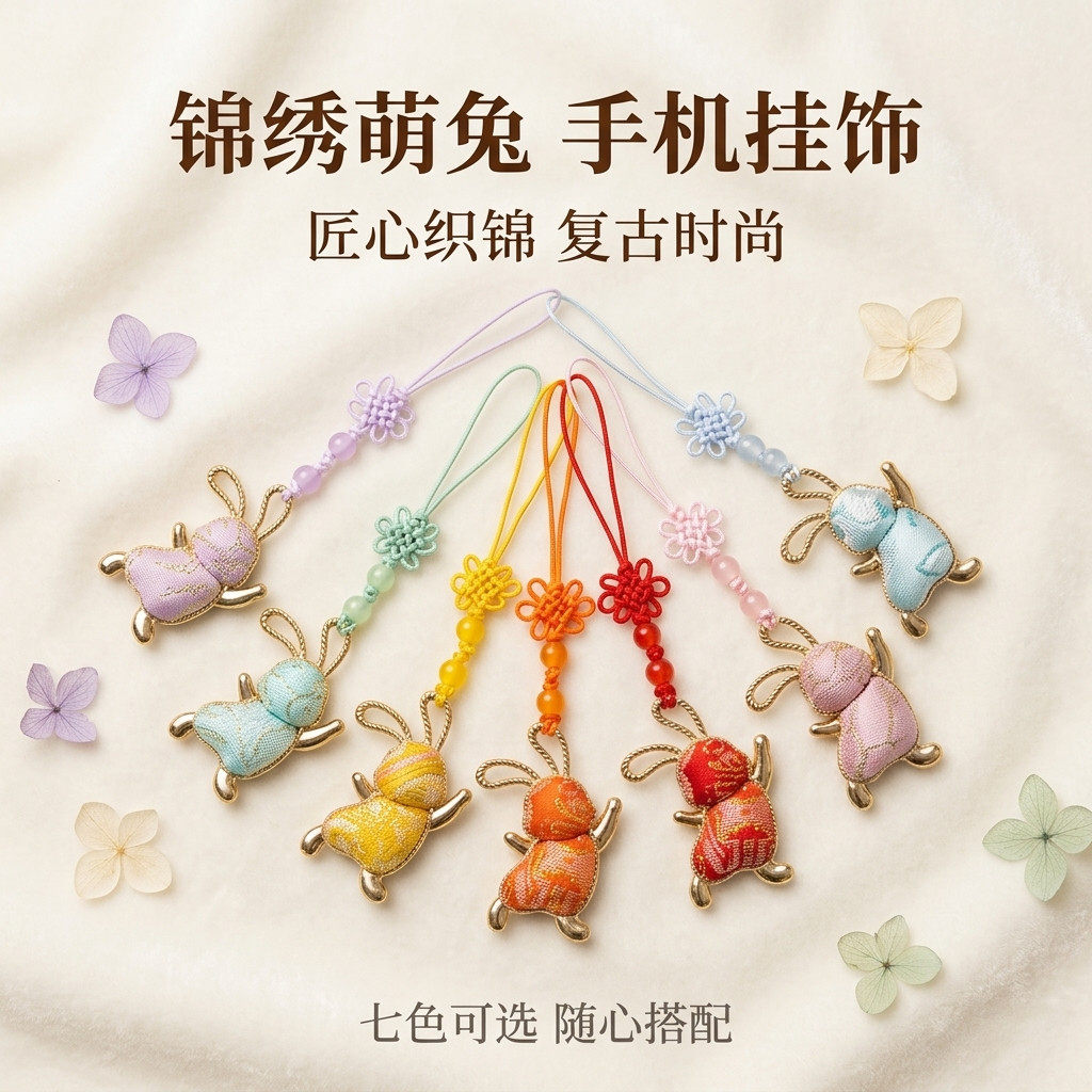 国风小礼品可爱兔子双面