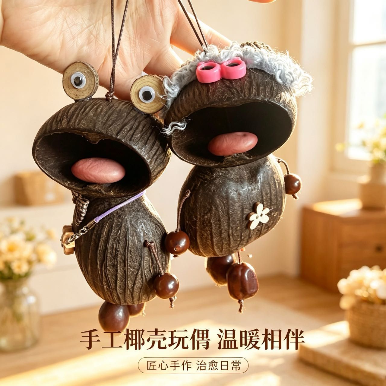 手工椰子壳搞怪丑萌创意