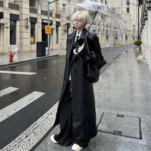 Desaturate24 大衣高级感风衣 AW原创机车重工PU重磅秋冬长款