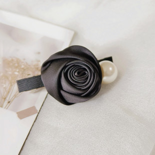 2025新款高级感女发夹后脑勺弹簧夹马尾夹一字夹半扎发玫瑰花卡子