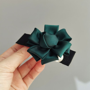 发夹后脑勺高端头饰弹簧夹半扎头发夹子女士一字夹头花发卡卡子