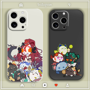 龙泡泡手机壳明日方舟周边适用苹果16小米15液态硅胶oppo一加红米vivo荣耀透明保护套华为pura70pro可爱卡通