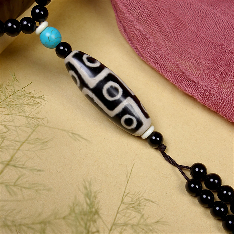 西藏玛瑙天珠挂绳毛衣链吊坠新品