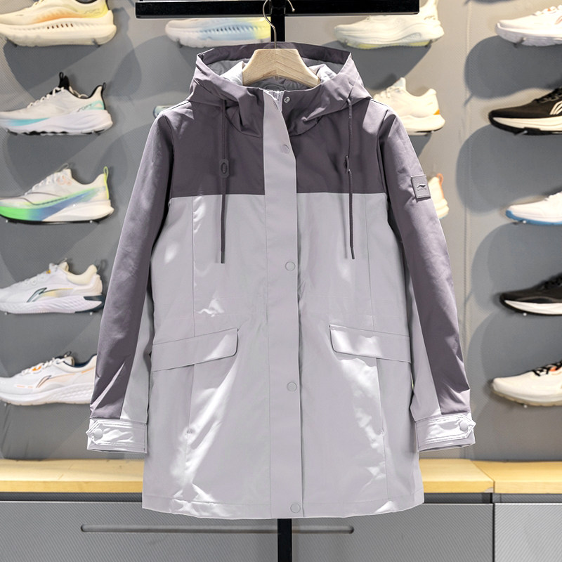 李宁冬季女子加绒保暖运动风衣连帽舒适宽松防风休闲外套AFDVC62,运动服/休闲服装,运动风衣,淘宝优惠券,粉丝福利购,淘宝优惠卷