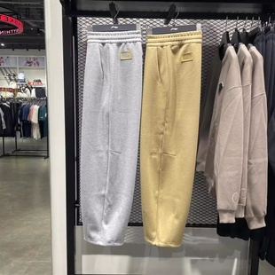 李宁冬季男子肖战同款弯刀裤加厚保暖休闲运动卫裤长裤男AKLV909