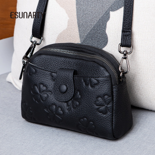 四叶草轻便斜挎包女士单肩手机包 时尚 真皮小包包女式 2025新款