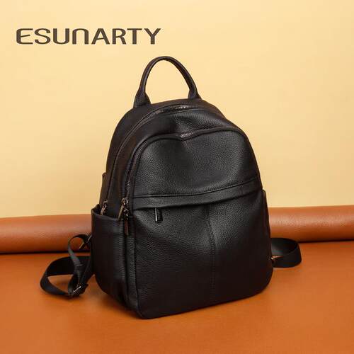 真皮女士双肩大容量头层牛皮背包