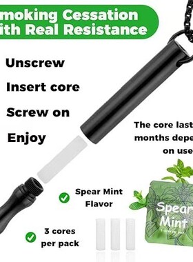 新款可拆卸冥想呼吸口哨正念解压戒烟器焦虑瑜伽个性通体304钛钢