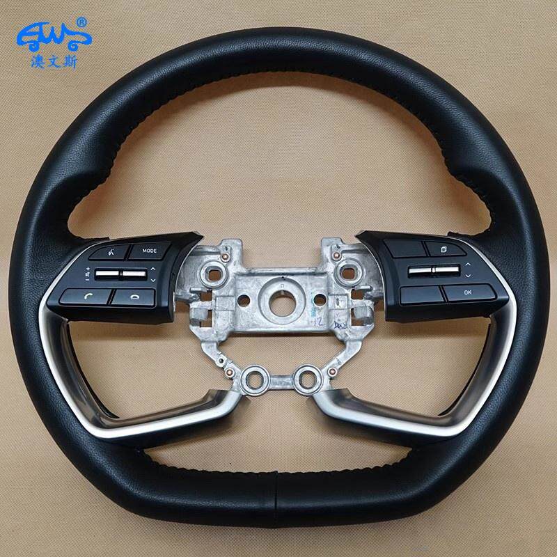 真牛皮现代库斯途 索纳塔 名图 途胜 伊兰特专用手缝方向盘套把套