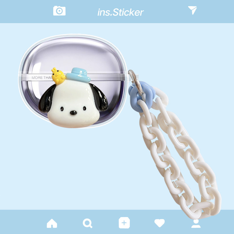 适用于漫步者花再Auro Clip耳夹式蓝牙耳机保护套耳夹式auroclip耳机保护壳透明可爱卡通防摔软壳套