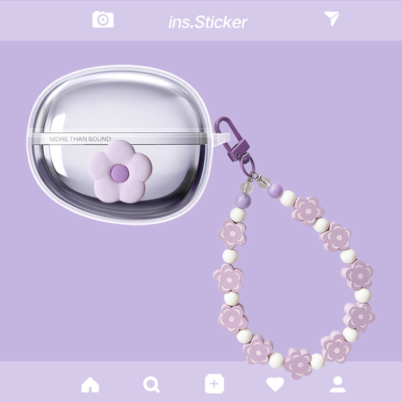 适用于漫步者花再Auro Clip耳夹式蓝牙耳机保护套耳夹式auroclip耳机保护壳透明可爱卡通防摔软壳套