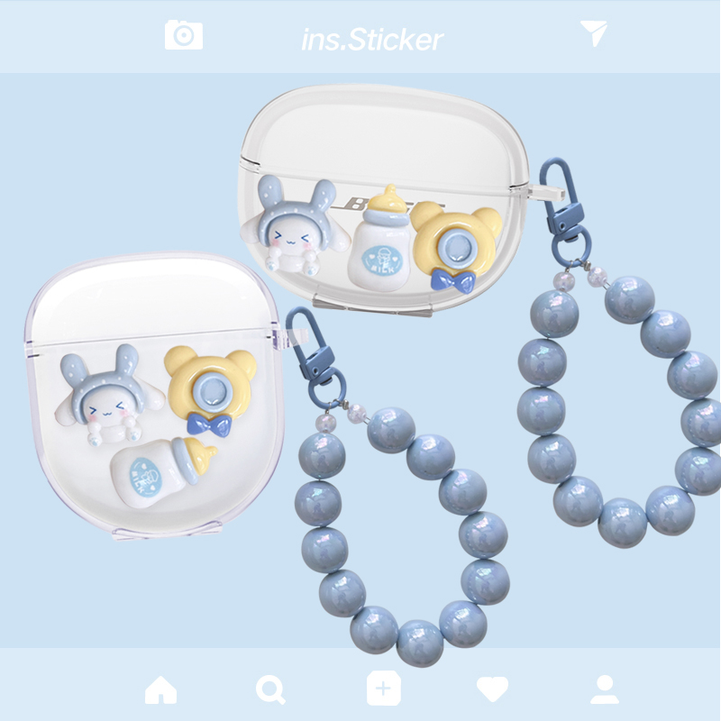适用Bose Quietcomfort Earbuds Ⅱ大鲨耳机保护套壳Bose QC消噪大鲨2代耳机壳Ultra透明3代小鲨可爱女软壳套
