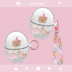 适用于HONOR荣耀亲选tiinlab s7耳机保护套荣耀TiinLab S7耳机壳透明创意ins女生可爱卡通软壳耳机壳