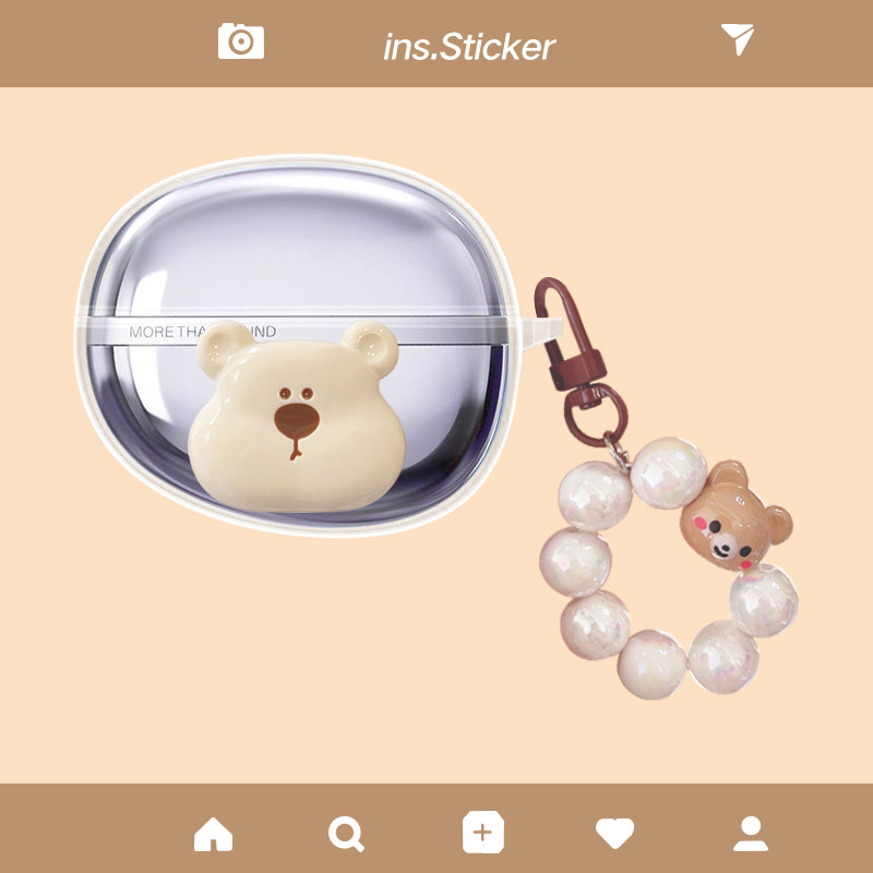 适用于漫步者花再Auro Clip耳夹式蓝牙耳机保护套耳夹式auroclip耳机保护壳透明可爱卡通防摔软壳套