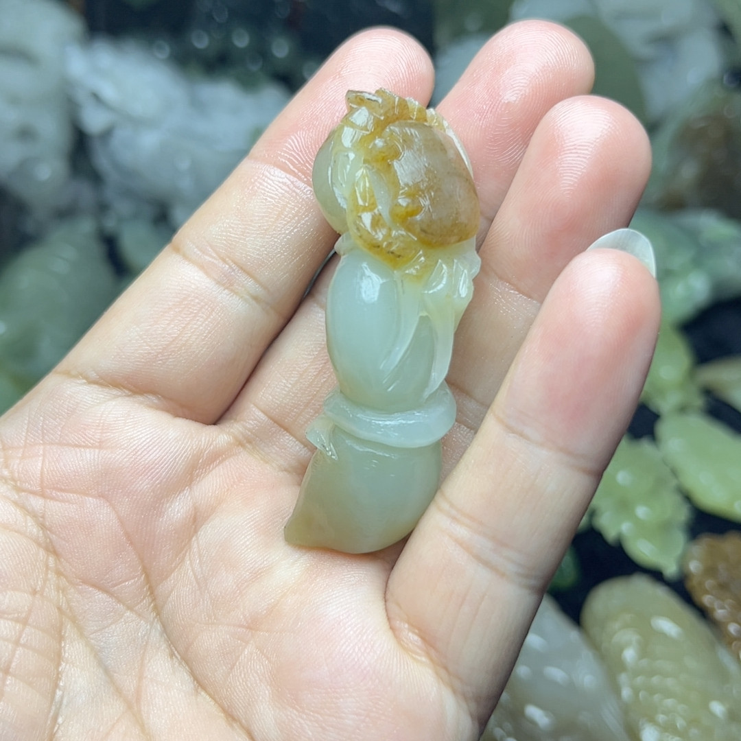 糖玉螃蟹莲藕挂件