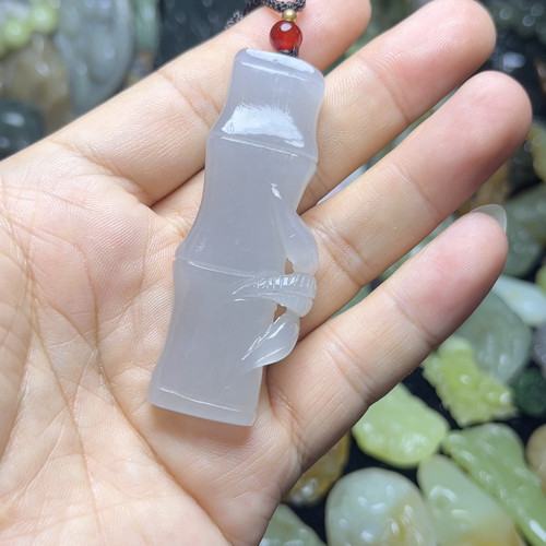 烟紫竹节挂件