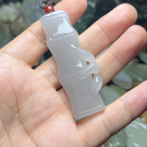 烟紫竹节挂件