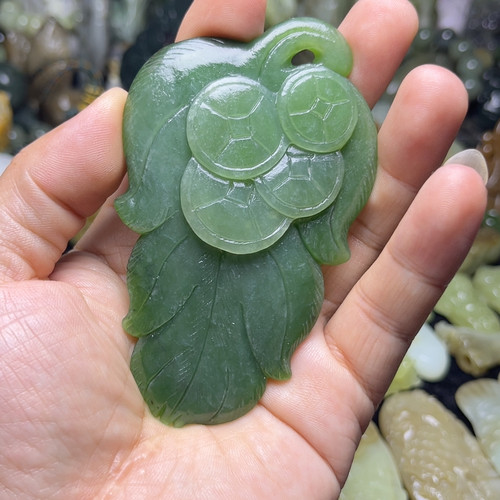 碧玉金枝玉叶挂件