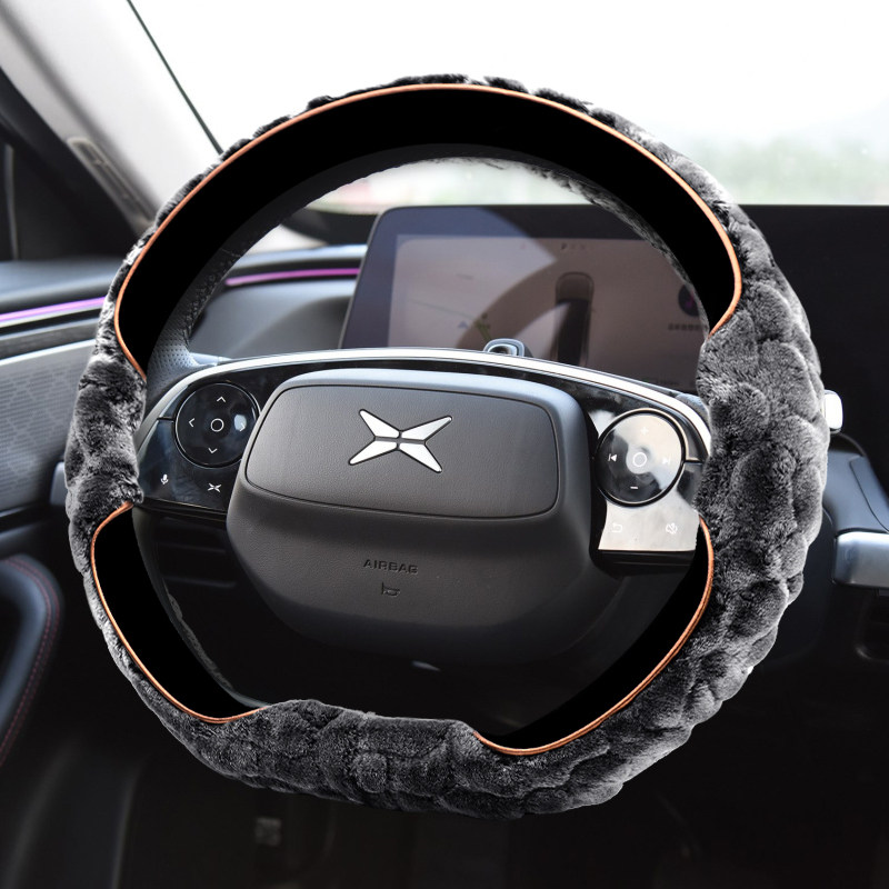 适用于新款小鹏汽车P7 P5 G3方向盘套冬季保暖防滑吸汗短毛绒把套