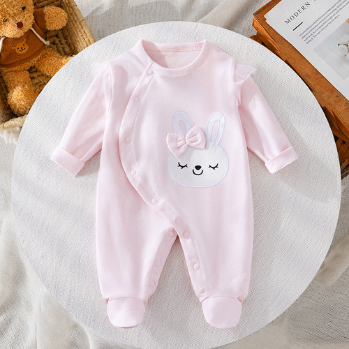 超可爱，婴儿纯棉包脚连体衣