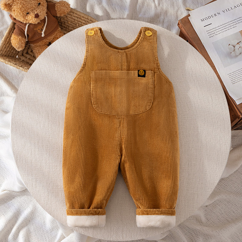 婴儿秋冬加厚背带裤灯芯绒男童条绒裤子女宝洋气棉裤宝宝冬季冬装,童装/婴儿装/亲子装,裤子,淘宝优惠券,粉丝福利购,淘宝优惠卷