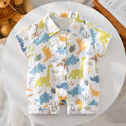 夏装短袖，婴儿纯棉连体衣