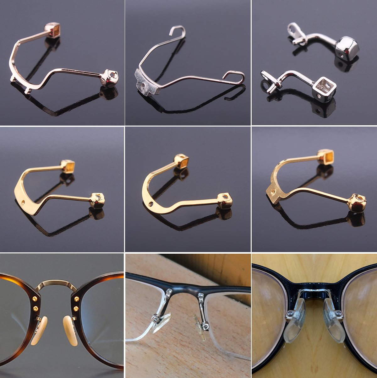 特殊眼镜鼻托金属支架嵌入式维修