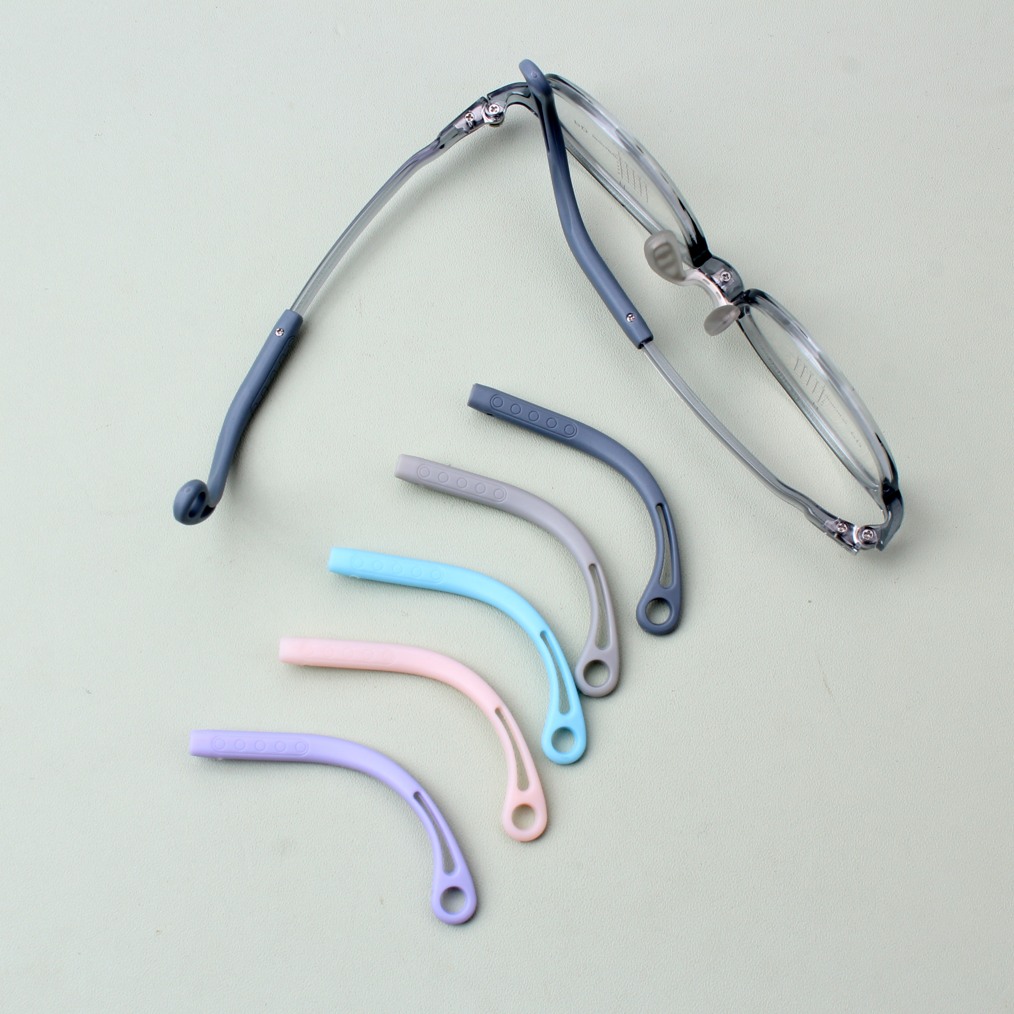 儿童学生近视眼镜防滑耳勾套脚套