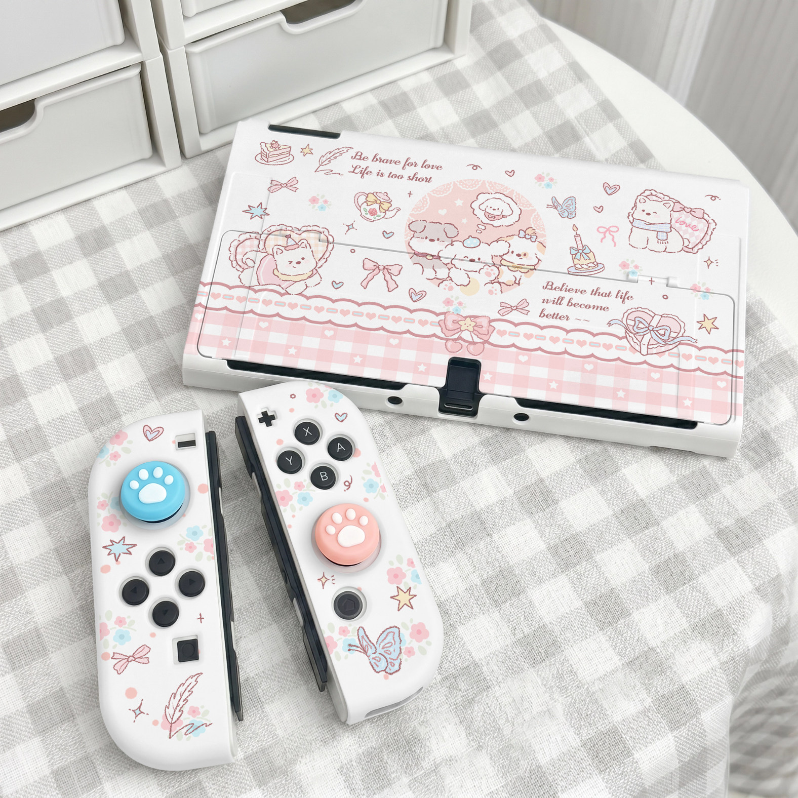 适用任天堂Switch保护套Oled游戏机配件分体防摔硬壳ns卡通switcholed保护壳手柄套Switch2超薄便携续航版图片