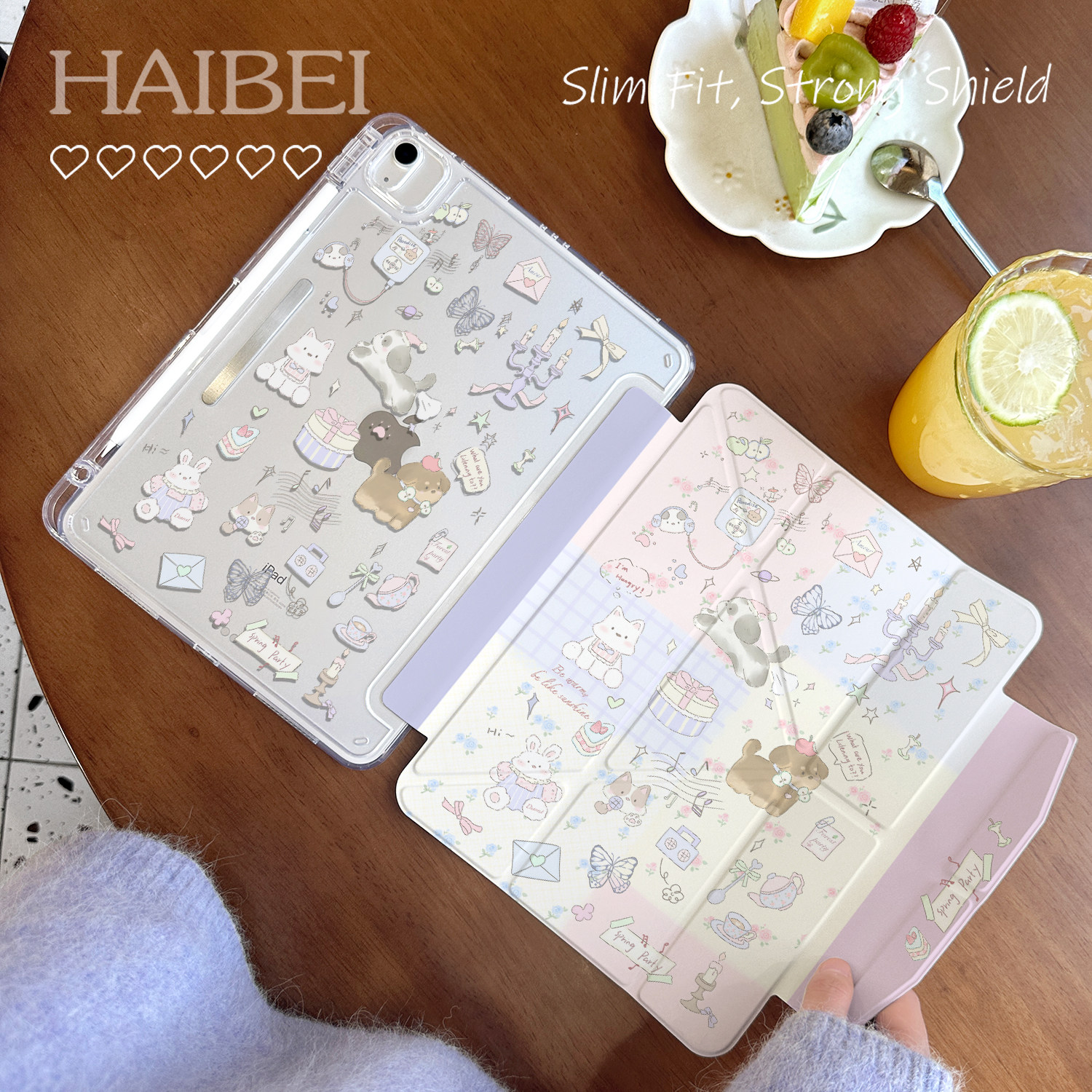 Y型带笔槽亚克力适用苹果平板壳