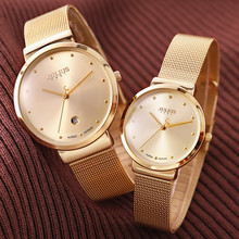 Подлинные часы для пар, когда они собраны, очень тонкие часы для пар, простые мужские часы, кварцевые водонепроницаемые модные тренды, женские часы, женские часы.