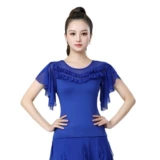 Новые эластичные сетчатые топы для современных танцев, бальные танцы, одежда для латинских танцев, костюмы для выступлений на сцене