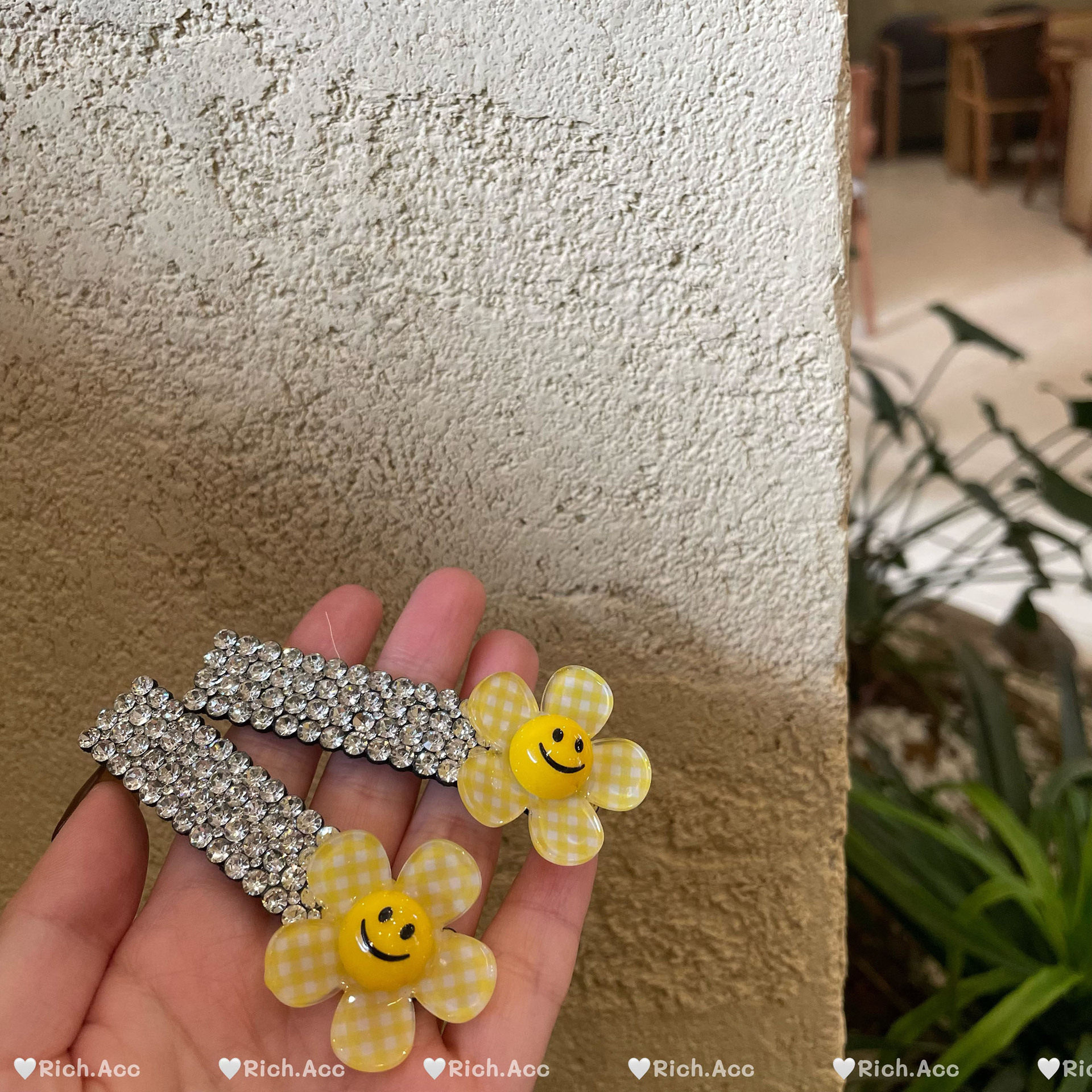 s858韩国进口彩色滴釉粉色蝴蝶结发夹醋酸简约少女鸭嘴夹发饰品