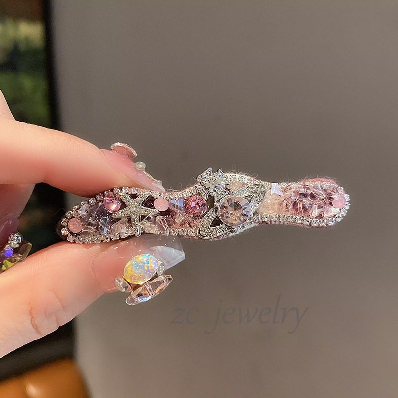 轻奢粉紫水钻发夹女满钻鸭嘴夹高级感个性星球时尚侧边bb夹头饰,饰品/流行首饰/时尚饰品新,民族风发饰,淘宝优惠券,粉丝福利购,淘宝优惠卷