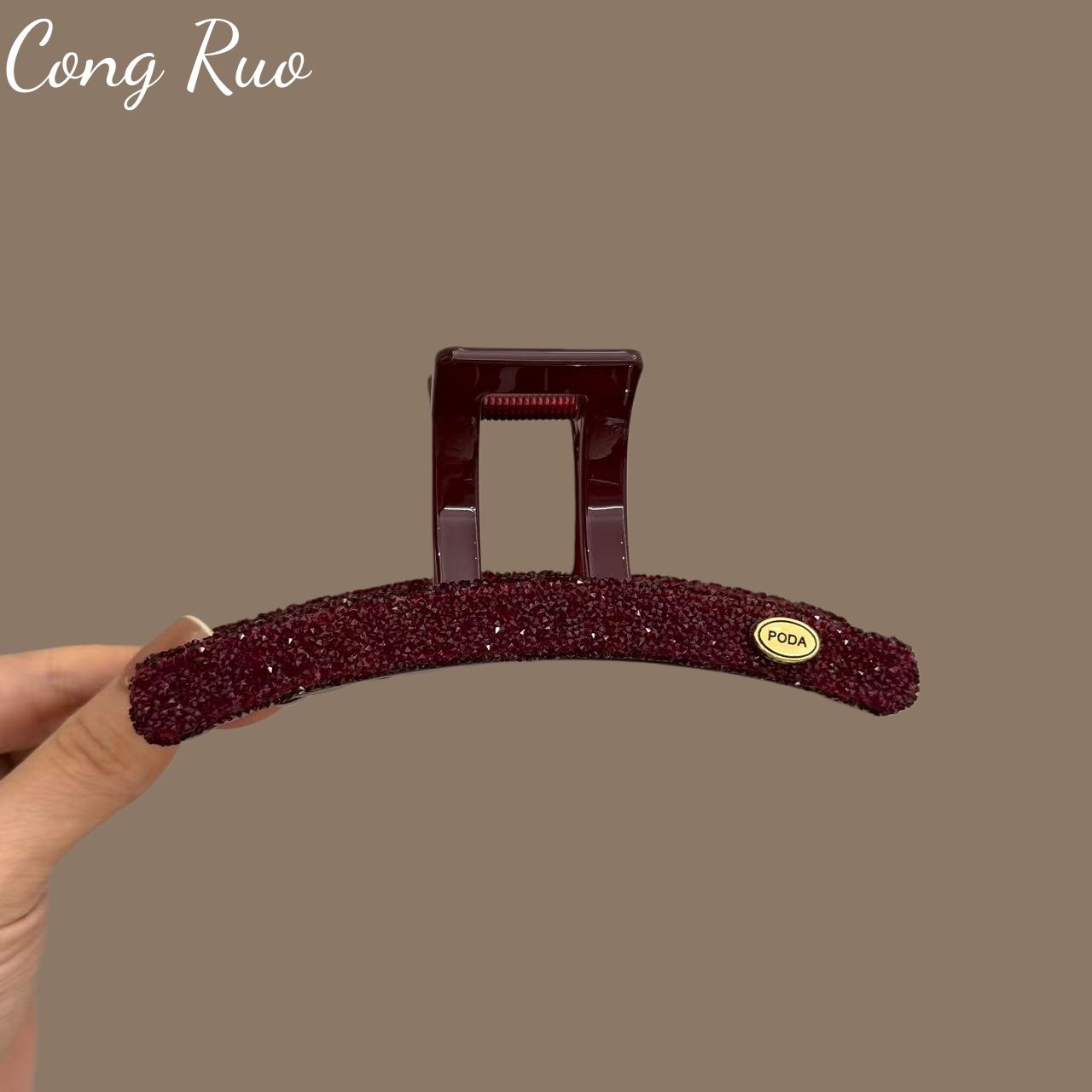 韩系格纹小金标一字抓夹女高级感2026新款发夹大号鲨鱼夹子后脑勺,饰品/流行首饰/时尚饰品新,民族风发饰,淘宝优惠券,粉丝福利购,淘宝优惠卷