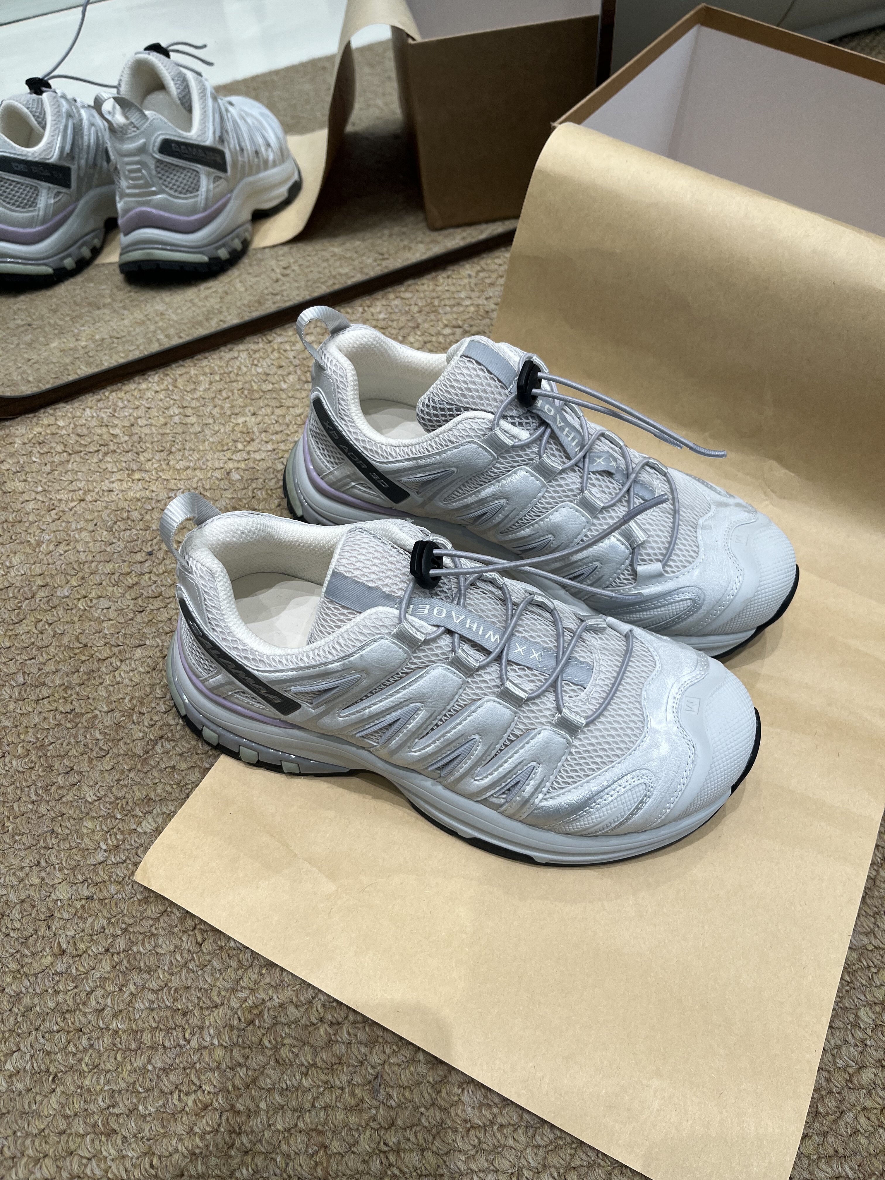 真皮厚底休闲运动鞋女2026春季新款透气登山户外跑步鞋潮运动跑鞋