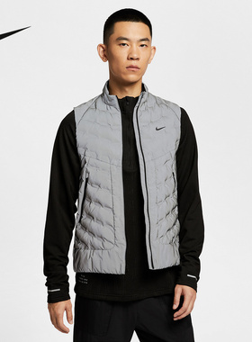 Nike耐克运动马甲男子2025冬季训练防风保暖立领棉背心IM6279-027