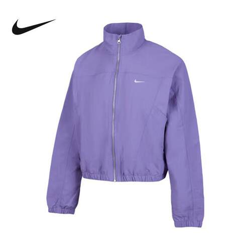 Nike耐克外套女2025夏季新款休闲运动短款立领梭织夹克HJ1000-527