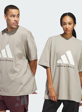 adidas阿迪达斯短袖男女2025春季新款篮球运动休闲宽松T恤JD6127