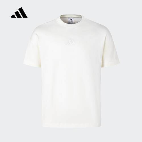 adidas阿迪达斯短袖男25夏季新款宽松训练纯棉运动透气T恤 JY8566