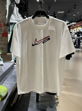 Nike耐克短袖男2024秋季新款篮球运动训练休闲T恤 FZ8076-410-100