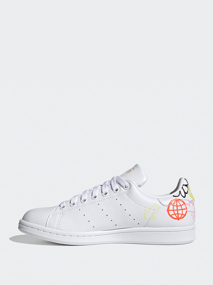 adidas/阿迪达斯三叶草板鞋女子stan smith涂鸦运动休闲鞋 fx5679
